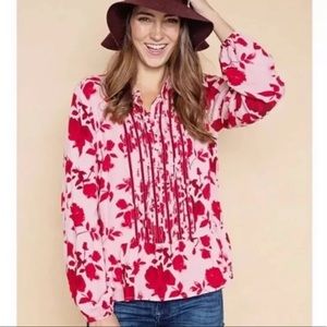 Matilda Jane women’s red and pink blouse